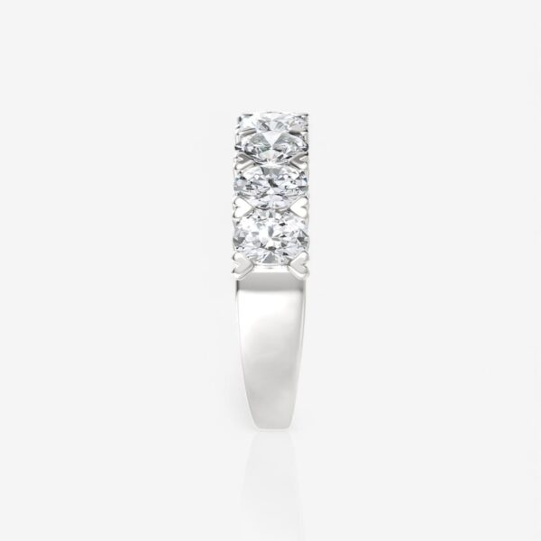 Nine-Stone Oval Cut Diamond Wedding Ring