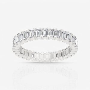 Shared Prong Emerald Cut Diamond Eternity Band
