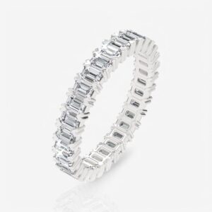 Shared Prong Emerald Cut Diamond Eternity Band