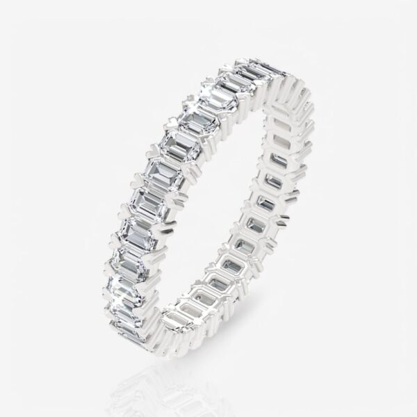 Shared Prong Emerald Cut Diamond Eternity Band