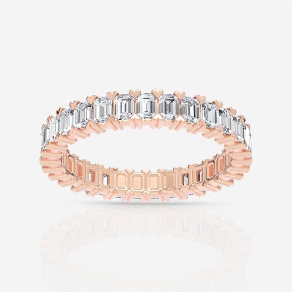 Shared Prong Emerald Cut Diamond Eternity Band