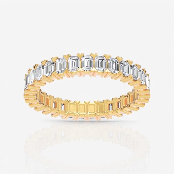 Shared Prong Emerald Cut Diamond Eternity Band