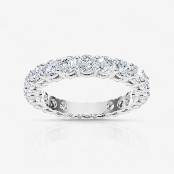 Round Shared Prong Diamond Eternity Band
