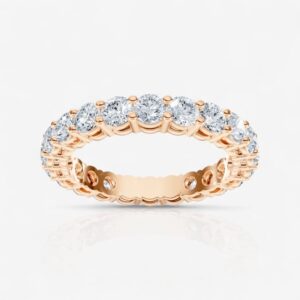 Round Shared Prong Diamond Eternity Band