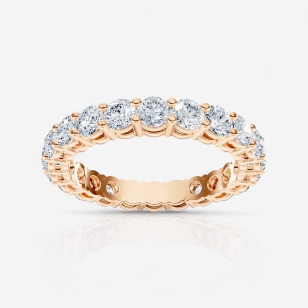 Round Shared Prong Diamond Eternity Band