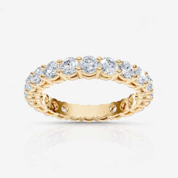 Round Shared Prong Diamond Eternity Band