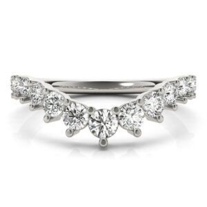 Women's Diamond Chevron Wedding Ring