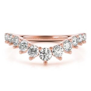 Women's Diamond Chevron Wedding Ring
