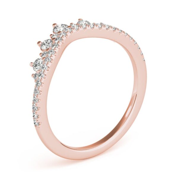 Nexa 0.38ct Chevron Crown Diamond Wedding Ring