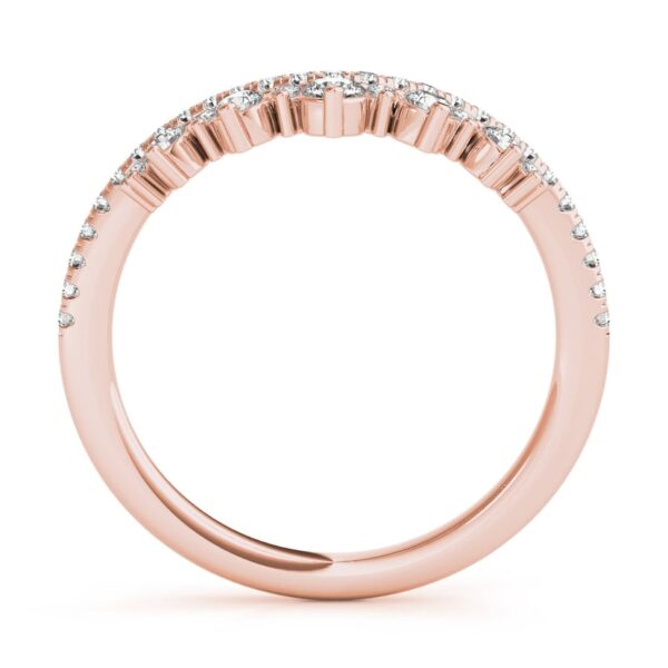 Nexa 0.38ct Chevron Crown Diamond Wedding Ring