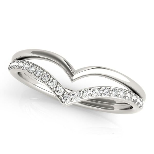 Women's Double Chevron Diamond Wedding Ring
