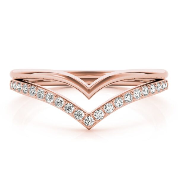 Women's Double Chevron Diamond Wedding Ring