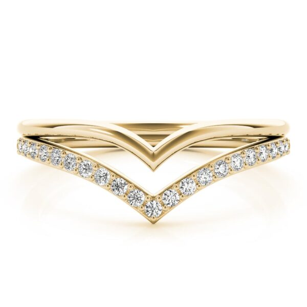 Women's Double Chevron Diamond Wedding Ring