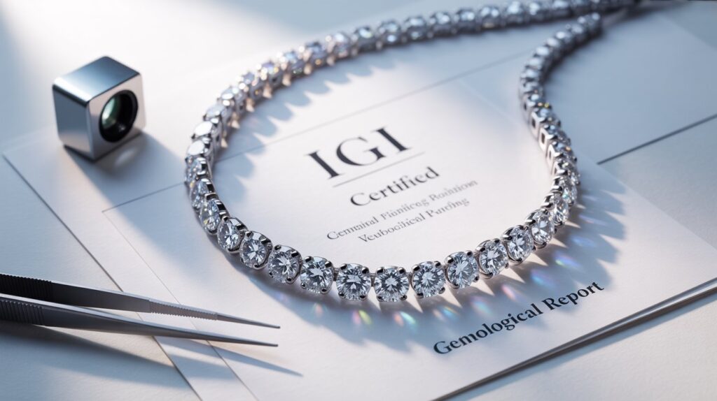 Lab Diamond Tennis Necklace 