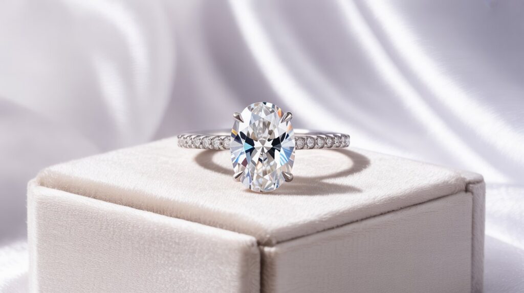 Lab Grown Oval Engagement Rings